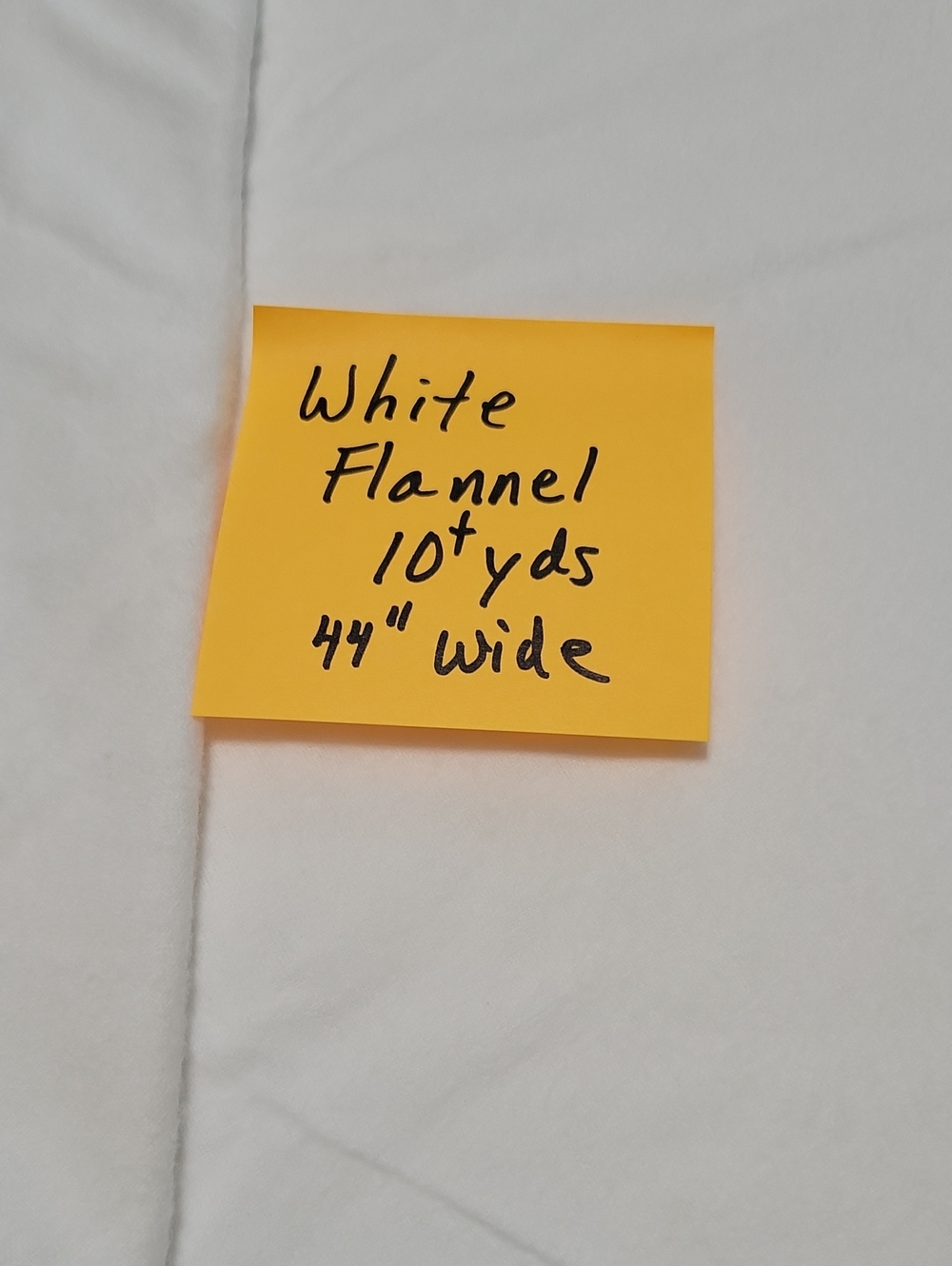 White Flannel Fabric Roll - Soft Home & Craft Fabric 10+ Yards